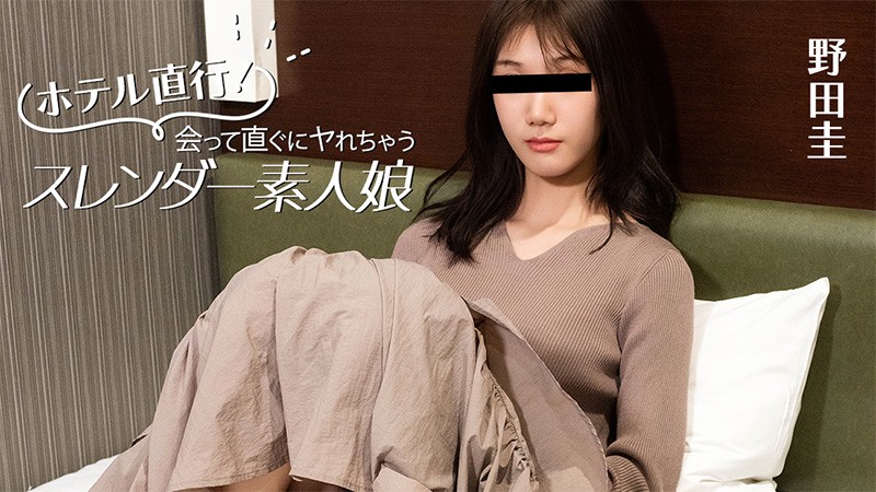 HEYZO 3824 ホテル直行！会って直ぐにヤれちゃうスレンダー素人娘 – 野田圭